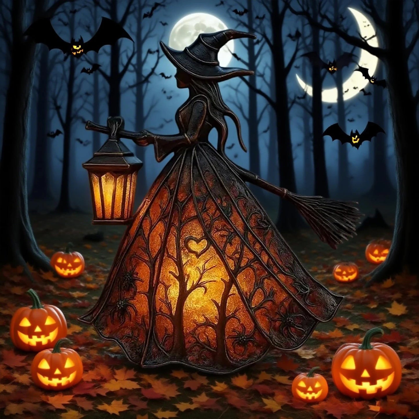 Spooky Witch Hat LED Lamp