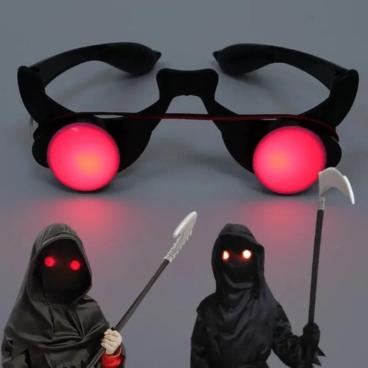 Halloween Horror Red Eye Glasses Props Funny Personality Scary Horror Glasses Party Tricky Eyes Cosplay Prop Glow in the Dark
